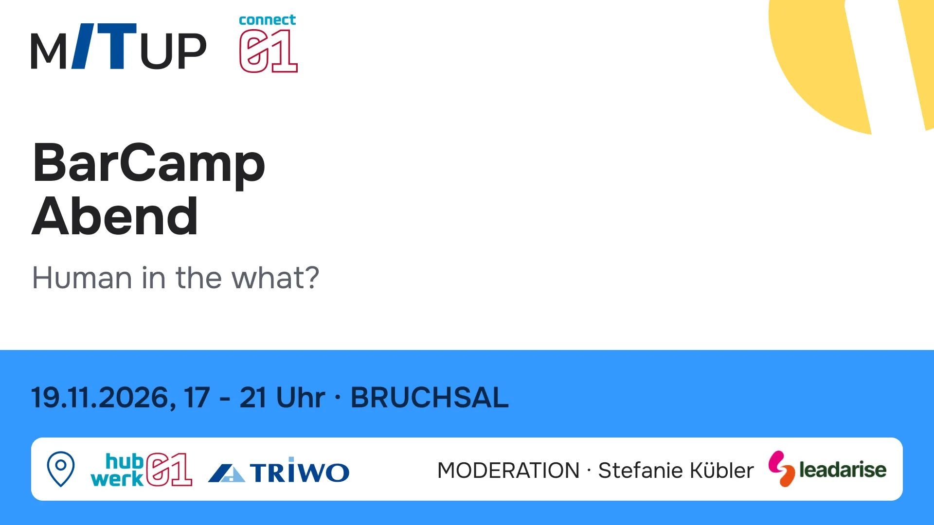 BarCamp Evening at HubWerk01 – Human in the what?